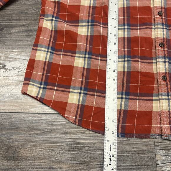 Eddie Bauer Tartan Plaid Mens 2XL Relaxed Chest Pocket Button Down Flannel Shirt - Picture 7 of 12